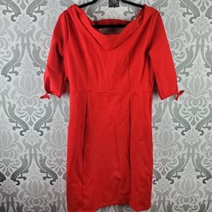 Unique Vintage XL half sleeve wiggle dress 1940s